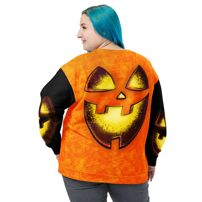 Mr Spookington (Two-Tone) - Extra Comfy Sweatshirt w Fleece Inside (Sizes 2X-6X) [FREE SHIPPING]