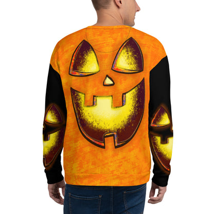 Mr Spookington (Two-Tone) - Extra Comfy Sweatshirt w Fleece Inside (Sizes 2X-6X) [FREE SHIPPING]