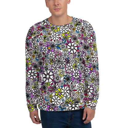 Forbidden Flower {White} - Extra Comfy Sweatshirt w Fleece Inside (Sizes 2X-6X) [FREE SHIPPING]