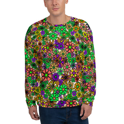 Forbidden Flower {Green} - Extra Comfy Sweatshirt w Fleece Inside (Sizes 2X-6X) [FREE SHIPPING]