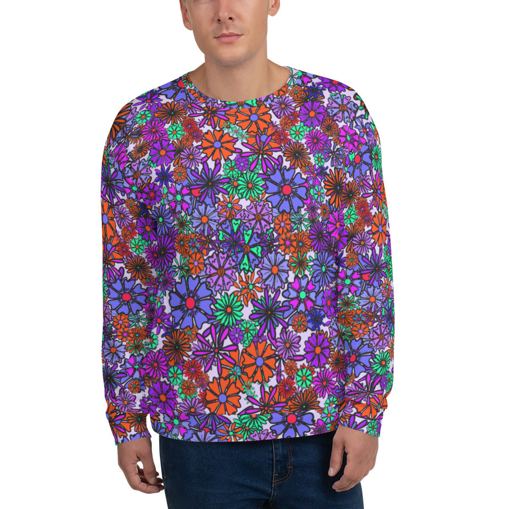 Forbidden Flower {Original Purple} - Extra Comfy Sweatshirt w Fleece Inside (Sizes 2X-6X) [FREE SHIPPING]