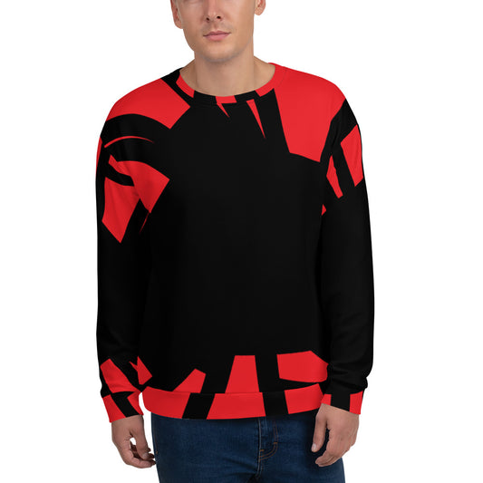 Shattered in Alizarin - Extra Comfy Sweatshirt w Fleece Inside (Sizes 2X-6X) [FREE SHIPPING]