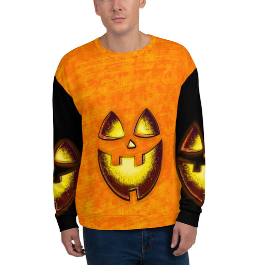 Mr Spookington (Two-Tone) - Extra Comfy Sweatshirt w Fleece Inside (Sizes 2X-6X) [FREE SHIPPING]