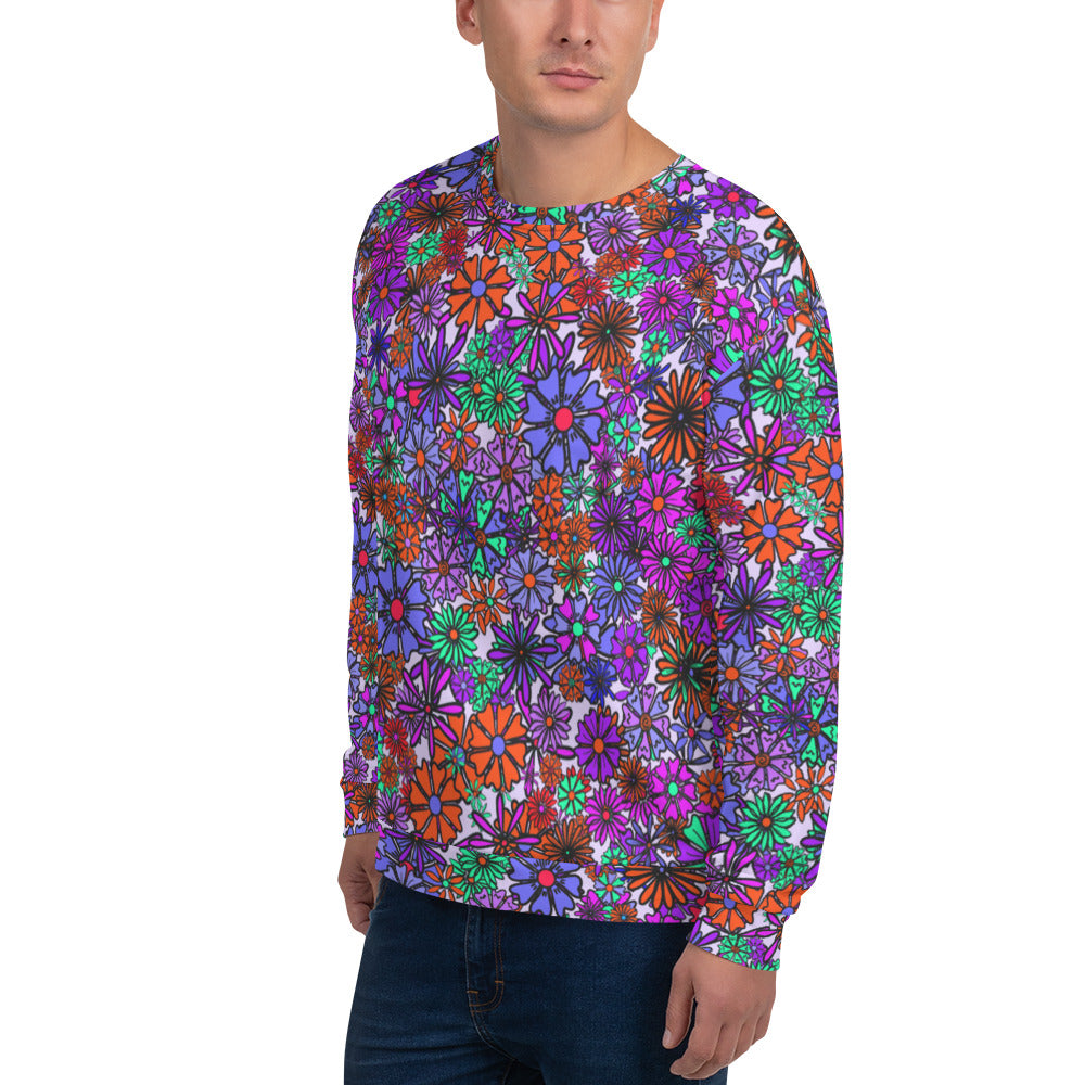 Forbidden Flower {Original Purple} - Extra Comfy Sweatshirt w Fleece Inside (Sizes 2X-6X) [FREE SHIPPING]