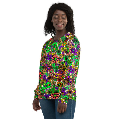 Forbidden Flower {Green} - Extra Comfy Sweatshirt w Fleece Inside (Sizes 2X-6X) [FREE SHIPPING]