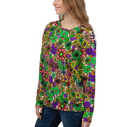 Forbidden Flower {Green} - Extra Comfy Sweatshirt w Fleece Inside (Sizes 2X-6X) [FREE SHIPPING]