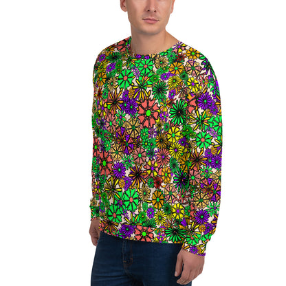 Forbidden Flower {Green} - Extra Comfy Sweatshirt w Fleece Inside (Sizes 2X-6X) [FREE SHIPPING]