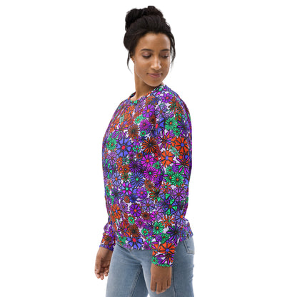 Forbidden Flower {Original Purple} - Extra Comfy Sweatshirt w Fleece Inside (Sizes 2X-6X) [FREE SHIPPING]