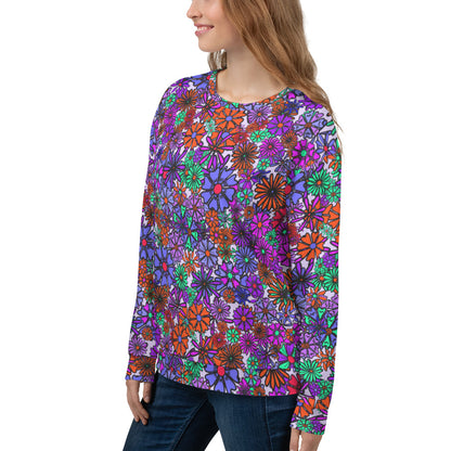 Forbidden Flower {Original Purple} - Extra Comfy Sweatshirt w Fleece Inside (Sizes 2X-6X) [FREE SHIPPING]