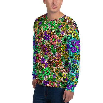 Forbidden Flower {Blue/Green} - Extra Comfy Sweatshirt w Fleece Inside (Sizes 2X-6X)