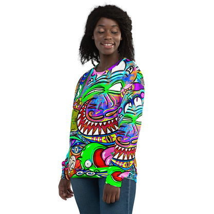 Psychadelia (FULL TRIP) - Extra Comfy Sweatshirt w Fleece Inside (Sizes 2X-6X) [FREE SHIPPING]