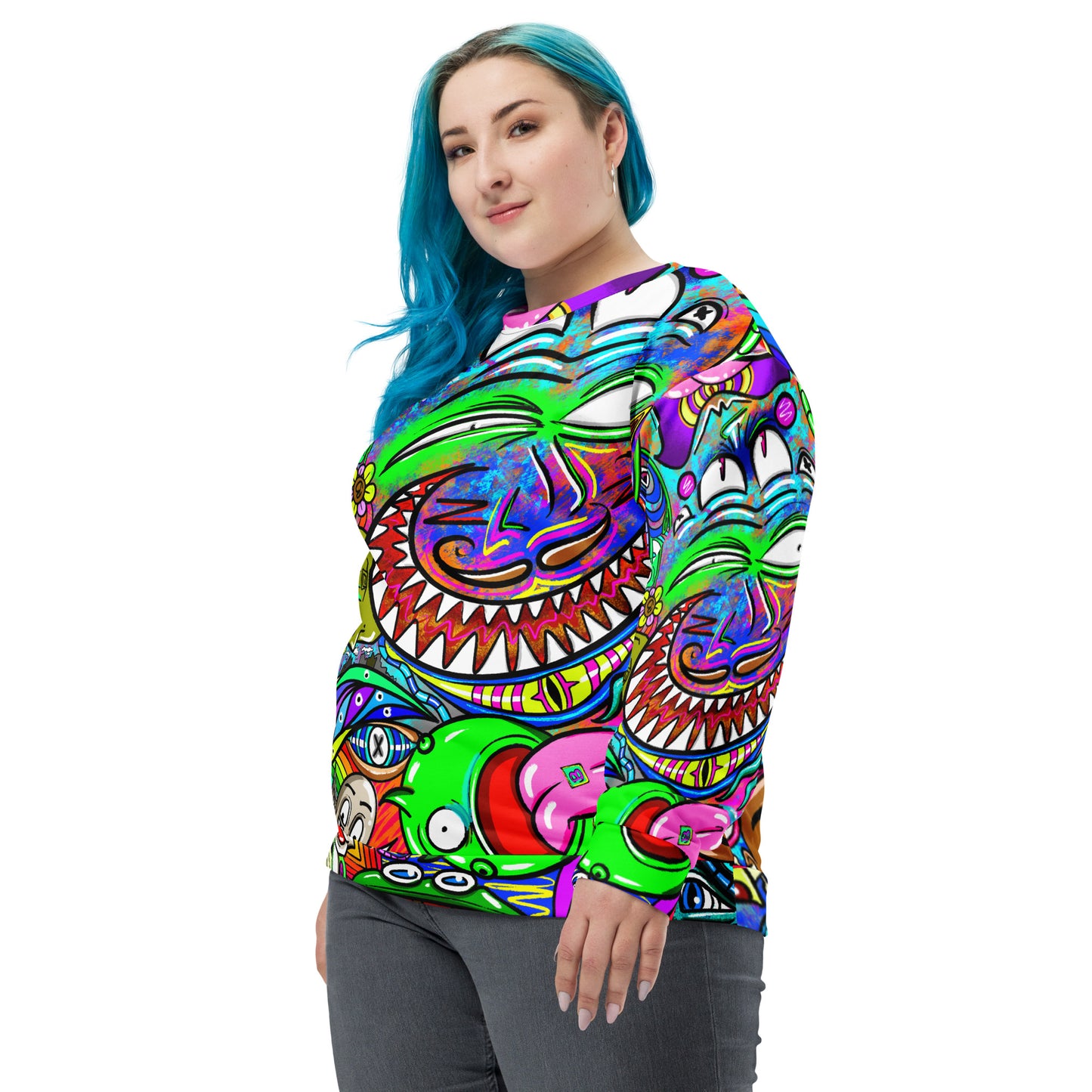 Psychadelia (FULL TRIP) - Extra Comfy Sweatshirt w Fleece Inside (Sizes 2X-6X) [FREE SHIPPING]