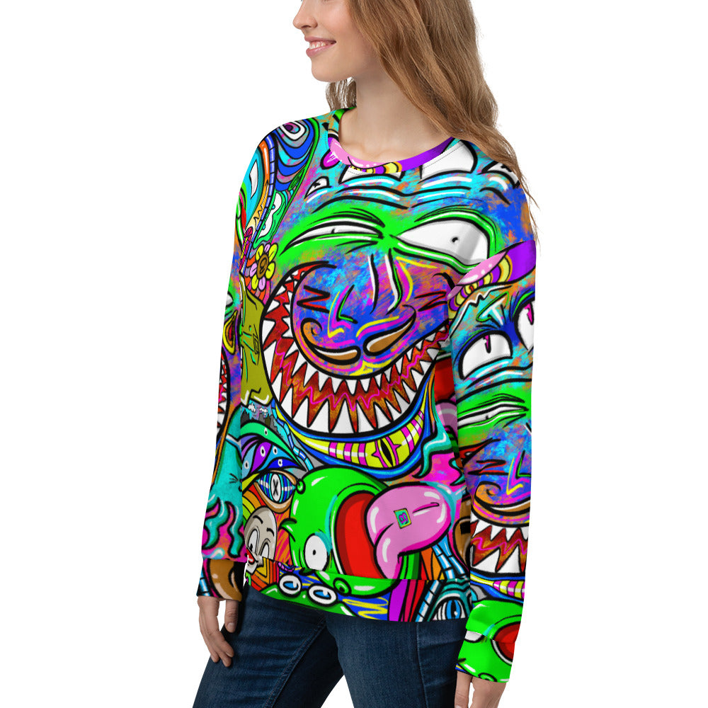 Psychadelia (FULL TRIP) - Extra Comfy Sweatshirt w Fleece Inside (Sizes 2X-6X) [FREE SHIPPING]