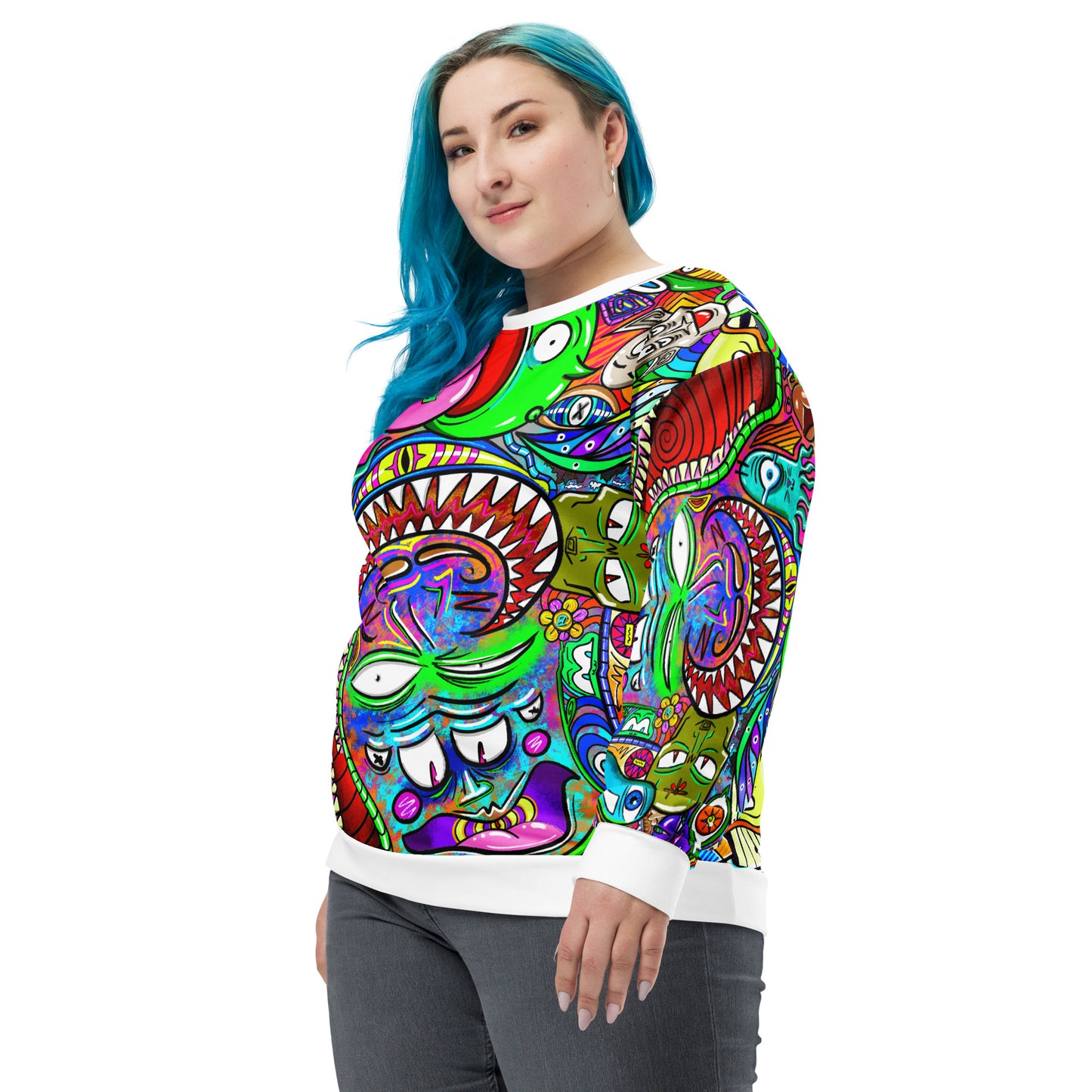 Psychadelia - Extra Comfy Sweatshirt w Fleece Inside (Sizes 2X-6X) [FREE SHIPPING]