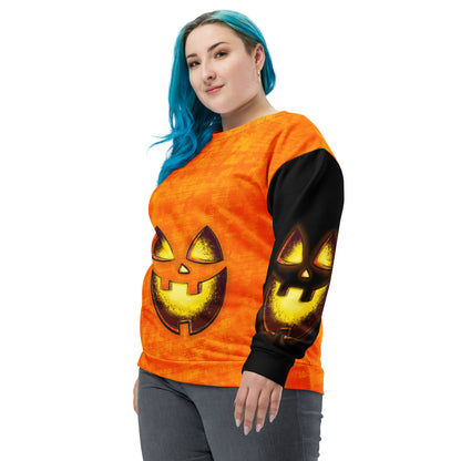 Mr Spookington (Two-Tone) - Extra Comfy Sweatshirt w Fleece Inside (Sizes 2X-6X) [FREE SHIPPING]