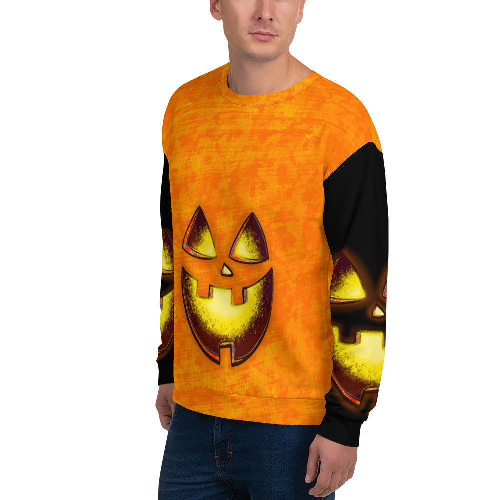 Mr Spookington (Two-Tone) - Extra Comfy Sweatshirt w Fleece Inside (Sizes 2X-6X) [FREE SHIPPING]