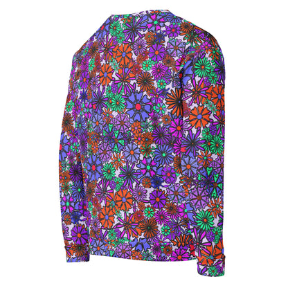 Forbidden Flower {Original Purple} - Extra Comfy Sweatshirt w Fleece Inside (Sizes 2X-6X) [FREE SHIPPING]