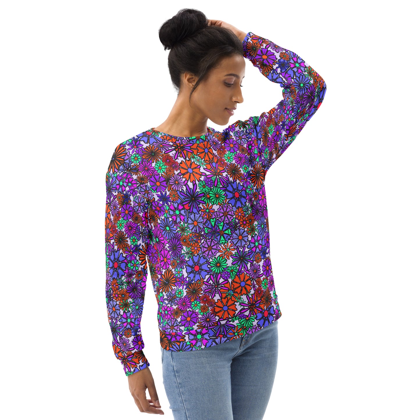 Forbidden Flower {Original Purple} - Extra Comfy Sweatshirt w Fleece Inside (Sizes 2X-6X) [FREE SHIPPING]