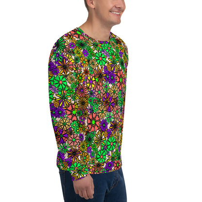 Forbidden Flower {Green} - Extra Comfy Sweatshirt w Fleece Inside (Sizes 2X-6X) [FREE SHIPPING]