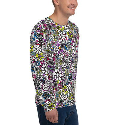 Forbidden Flower {White} - Extra Comfy Sweatshirt w Fleece Inside (Sizes 2X-6X) [FREE SHIPPING]