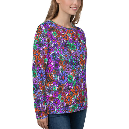 Forbidden Flower {Original Purple} - Extra Comfy Sweatshirt w Fleece Inside (Sizes 2X-6X) [FREE SHIPPING]