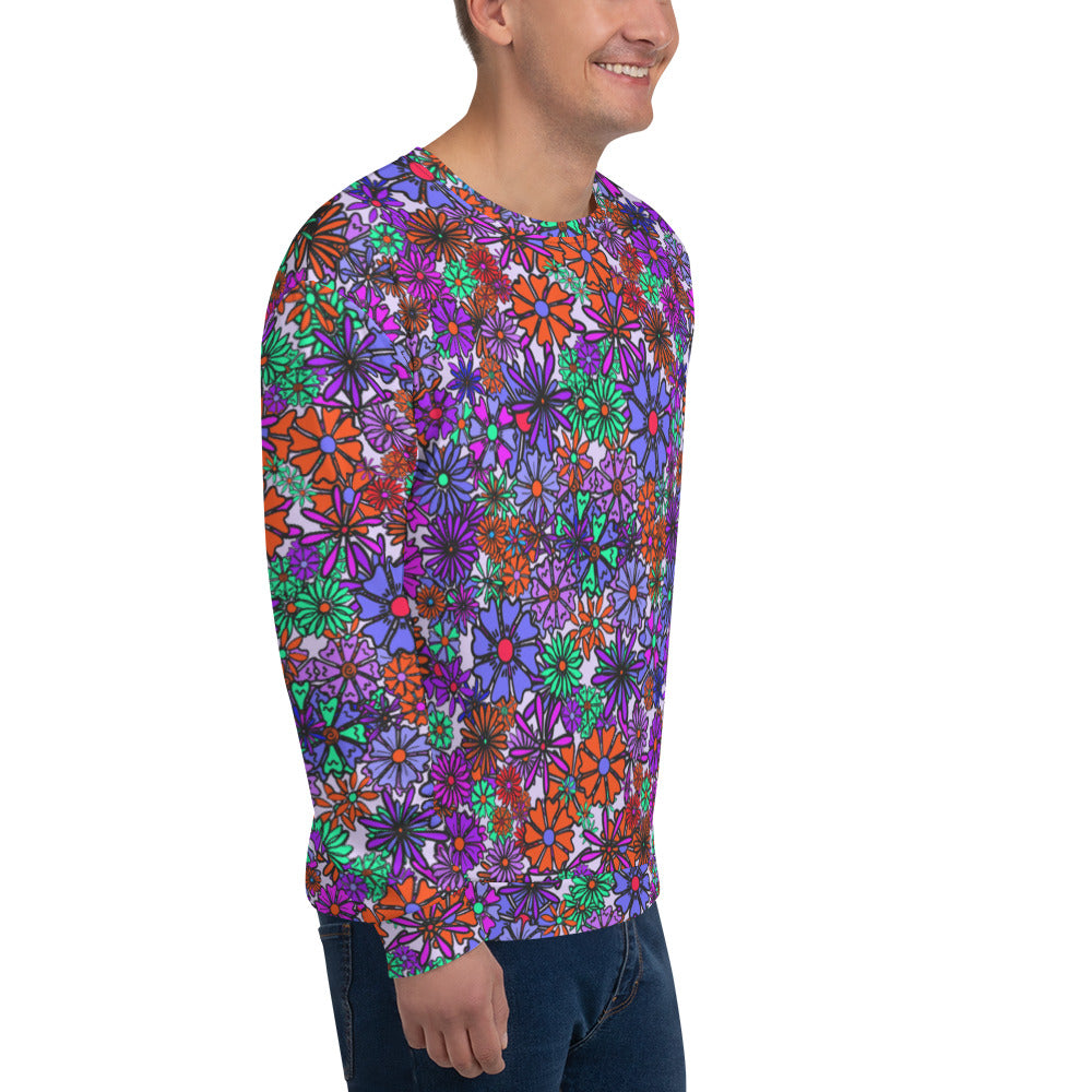 Forbidden Flower {Original Purple} - Extra Comfy Sweatshirt w Fleece Inside (Sizes 2X-6X) [FREE SHIPPING]