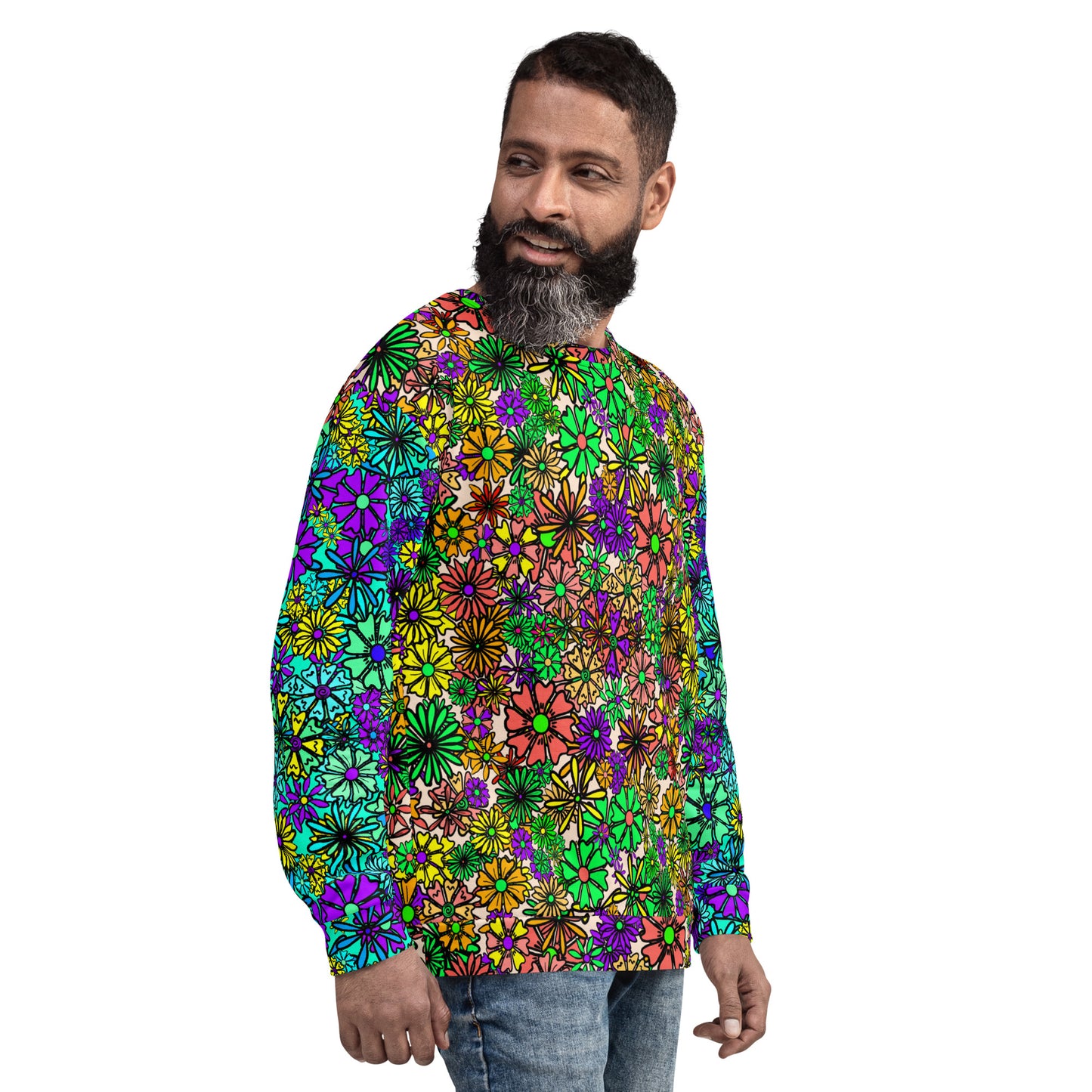 Forbidden Flower {Blue/Green} - Extra Comfy Sweatshirt w Fleece Inside (Sizes 2X-6X)