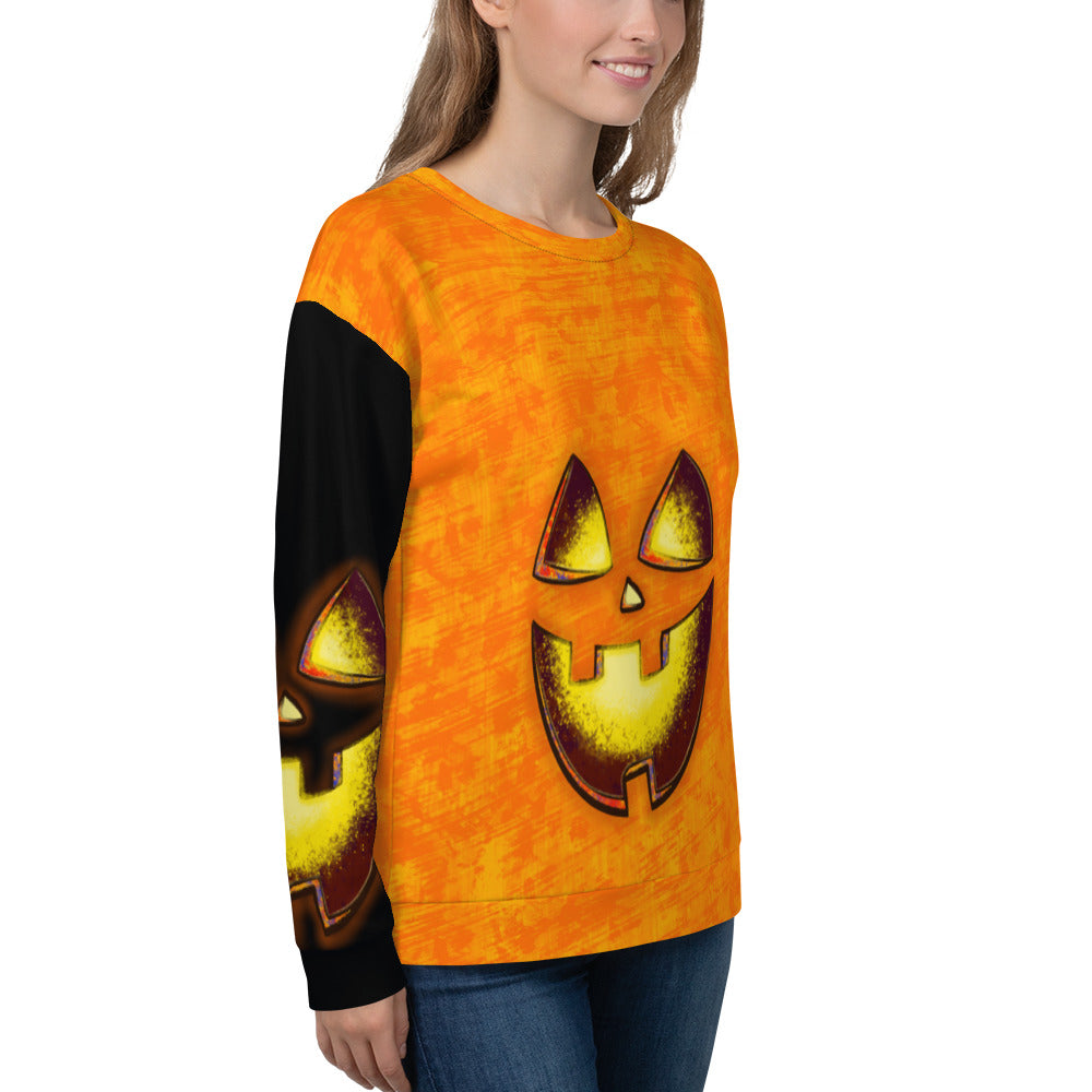 Mr Spookington (Two-Tone) - Extra Comfy Sweatshirt w Fleece Inside (Sizes 2X-6X) [FREE SHIPPING]