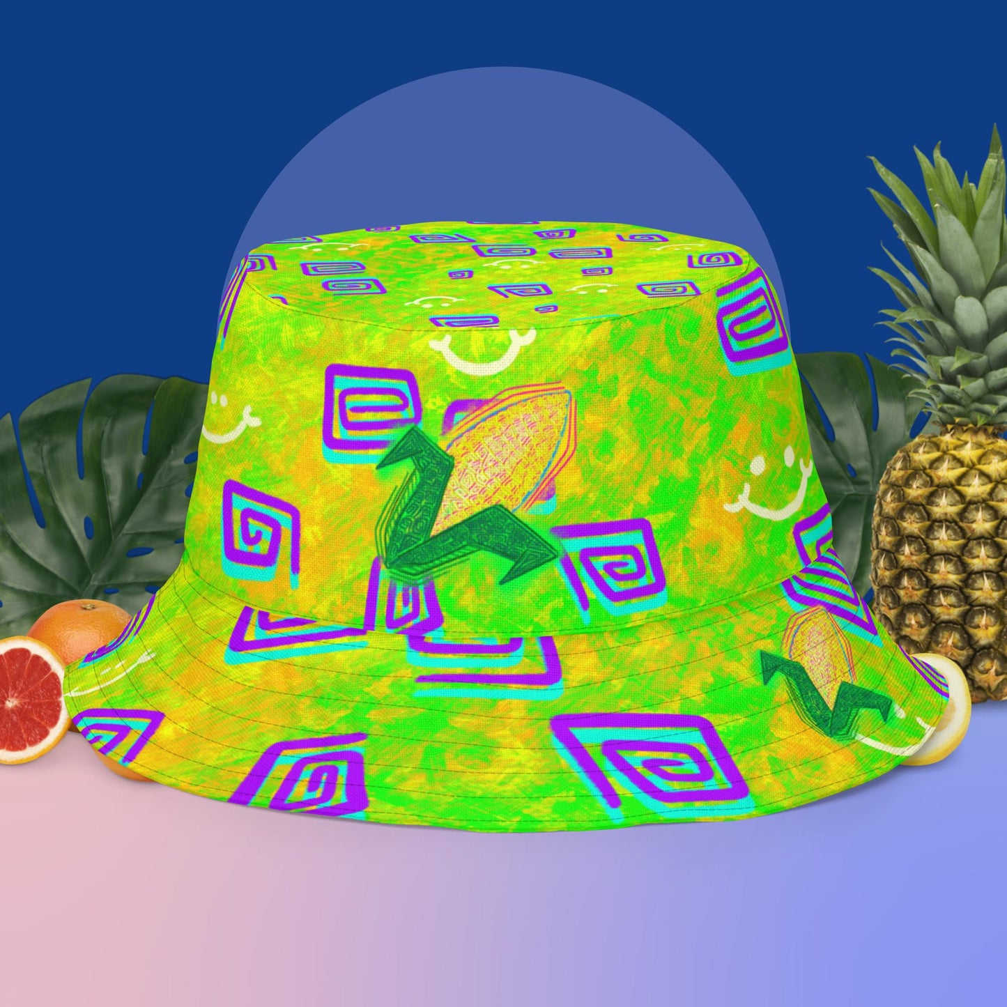 Feelin' Corny - All-Over Print Reversible bucket hat