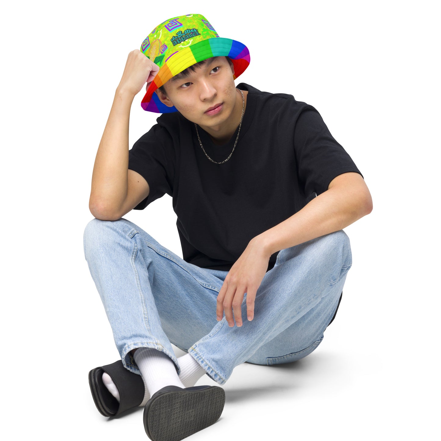 Feelin' Corny/Reclaim the Rainbow - All-Over Print Reversible bucket hat [Free Shipping]