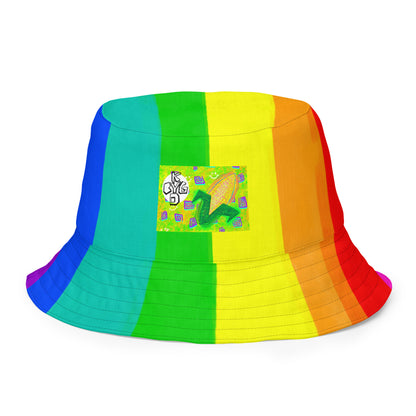 Feelin' Corny/Reclaim the Rainbow - All-Over Print Reversible bucket hat [Free Shipping]