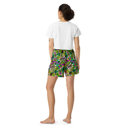 Forbidden Flower {GREEN} All-Over Print Unisex Athletic Long Shorts [Sizes 2XS-6XL] [FREE SHIPPING]