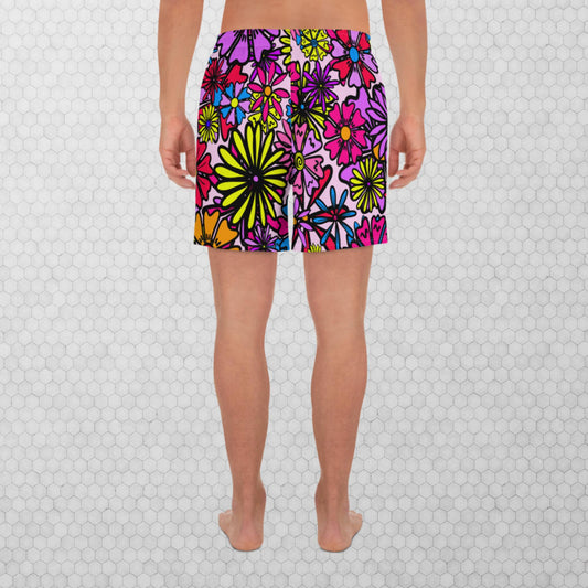 Forbidden Flower All-Over Print Unisex Athletic Long Shorts [Sizes 2XS-6XL]