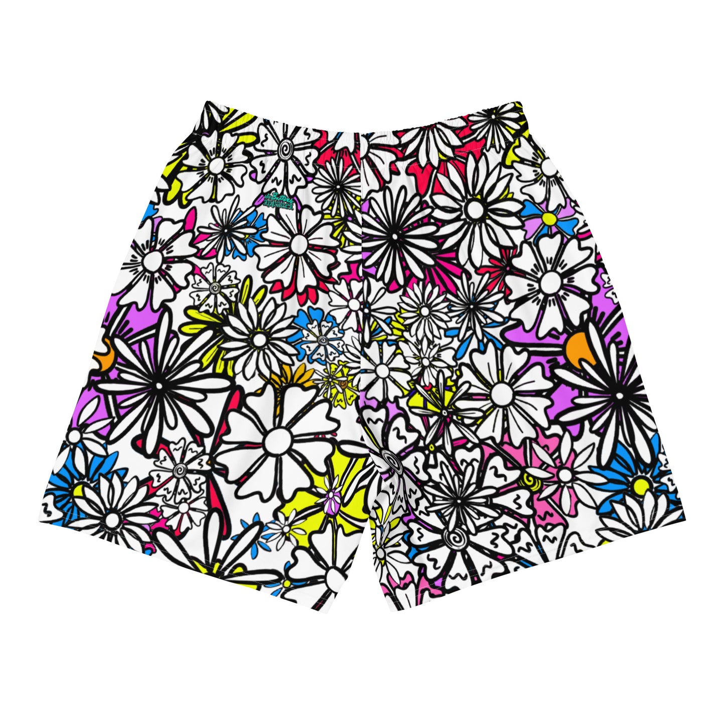 Forbidden Flower {WHITE} All-Over Print Unisex Athletic Long Shorts [Sizes 2XS-6XL] [FREE SHIPPING]