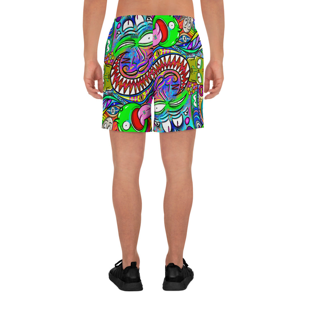 Psychadelia All-Over Print Unisex Athletic Long Shorts [Sizes 2XS-6XL] [FREE SHIPPING]