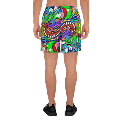 Psychadelia All-Over Print Unisex Athletic Long Shorts [Sizes 2XS-6XL] [FREE SHIPPING]