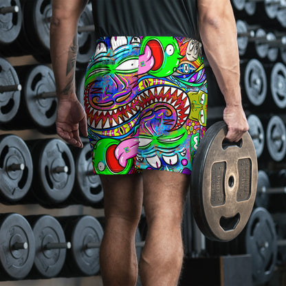 Psychadelia All-Over Print Unisex Athletic Long Shorts [Sizes 2XS-6XL] [FREE SHIPPING]