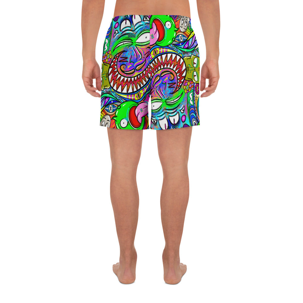 Psychadelia All-Over Print Unisex Athletic Long Shorts [Sizes 2XS-6XL] [FREE SHIPPING]