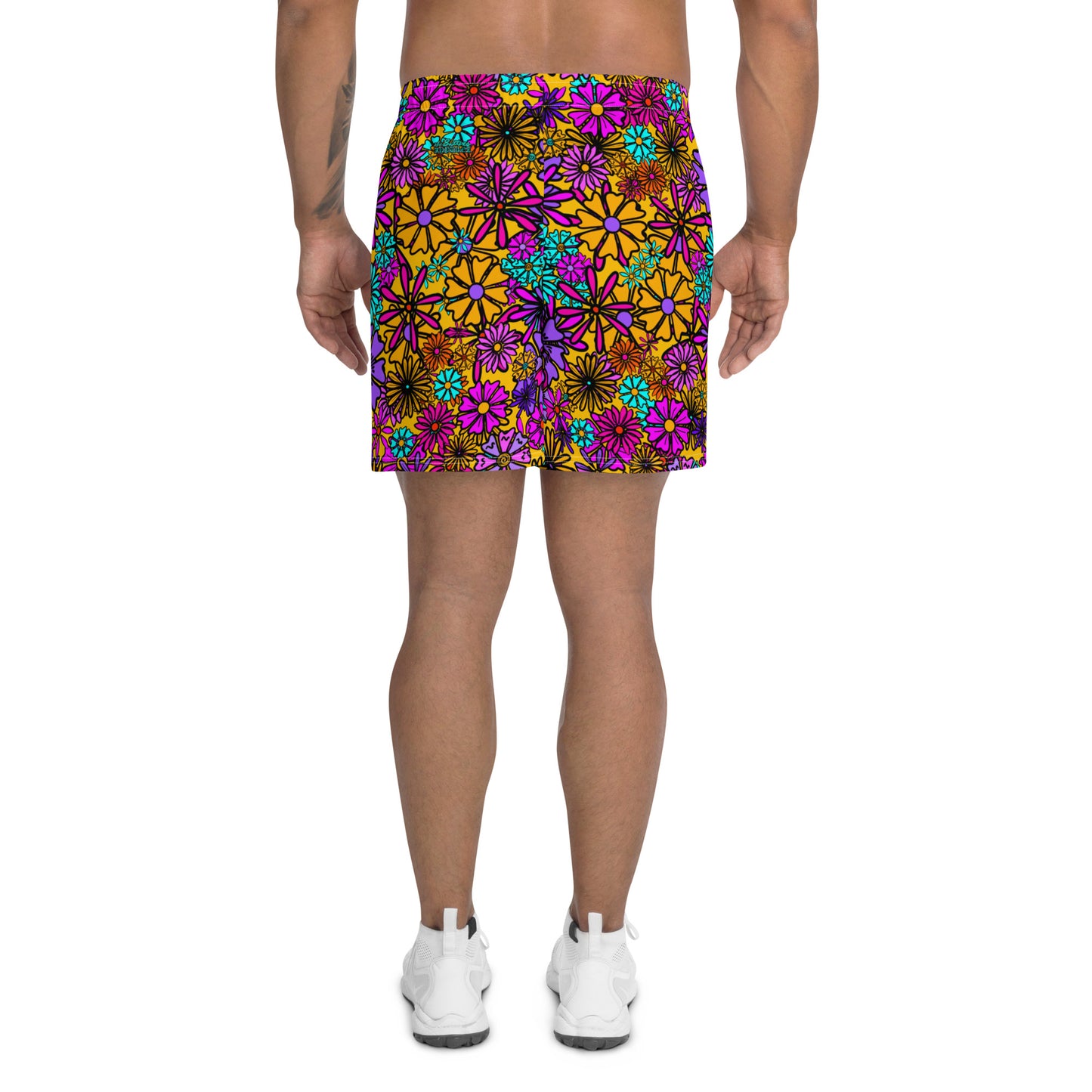 Forbidden Flower {ORANGE} All-Over Print Unisex Athletic Long Shorts [Sizes 2XS-6XL] [FREE SHIPPING]