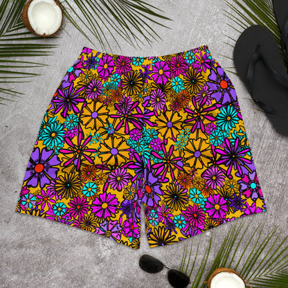 Forbidden Flower {ORANGE} All-Over Print Unisex Athletic Long Shorts [Sizes 2XS-6XL] [FREE SHIPPING]