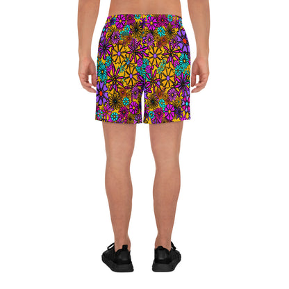 Forbidden Flower {ORANGE} All-Over Print Unisex Athletic Long Shorts [Sizes 2XS-6XL] [FREE SHIPPING]