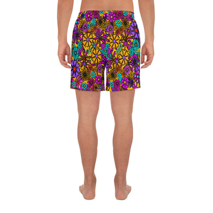 Forbidden Flower {ORANGE} All-Over Print Unisex Athletic Long Shorts [Sizes 2XS-6XL] [FREE SHIPPING]