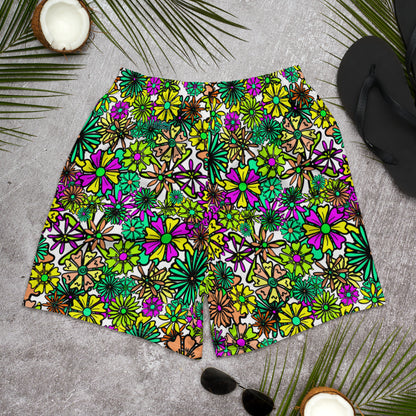 Forbidden Flower {GREEN} All-Over Print Unisex Athletic Long Shorts [Sizes 2XS-6XL] [FREE SHIPPING]