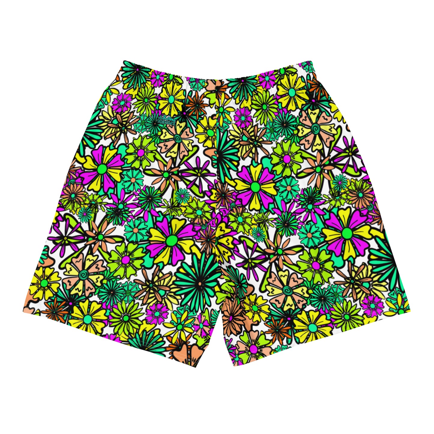 Forbidden Flower {GREEN} All-Over Print Unisex Athletic Long Shorts [Sizes 2XS-6XL] [FREE SHIPPING]