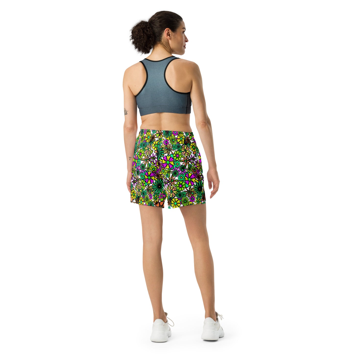 Forbidden Flower {GREEN} All-Over Print Unisex Athletic Long Shorts [Sizes 2XS-6XL] [FREE SHIPPING]