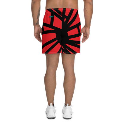 Shattered in Alizarin All-Over Print Unisex Athletic Long Shorts [Sizes 2XS-6XL] [FREE SHIPPING]