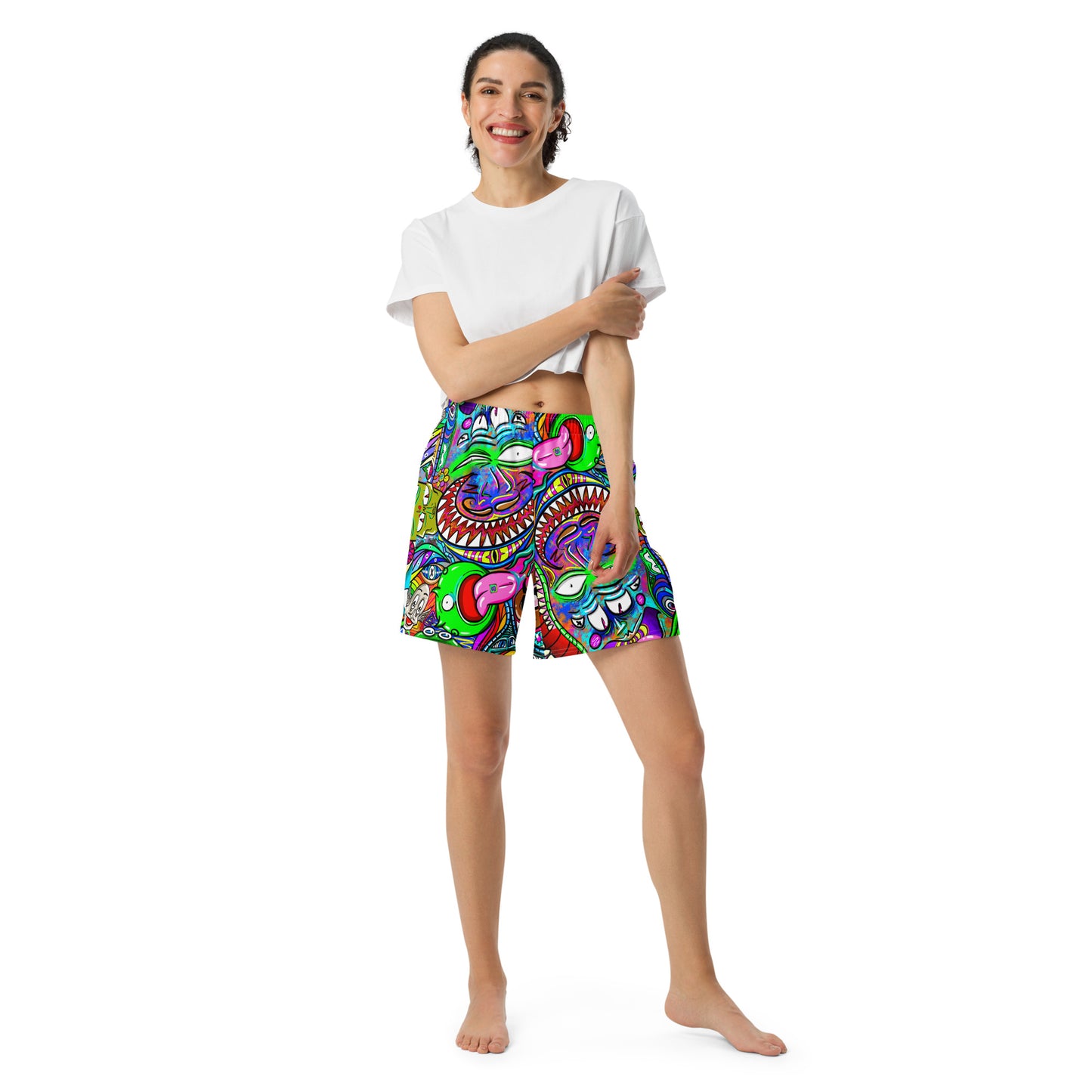 Psychadelia All-Over Print Unisex Athletic Long Shorts [Sizes 2XS-6XL] [FREE SHIPPING]