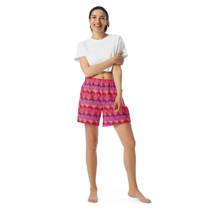 Sa Fluer {Flamingo} All-Over Print Unisex Athletic Long Shorts [Sizes 2XS-6XL] [FREE SHIPPING]