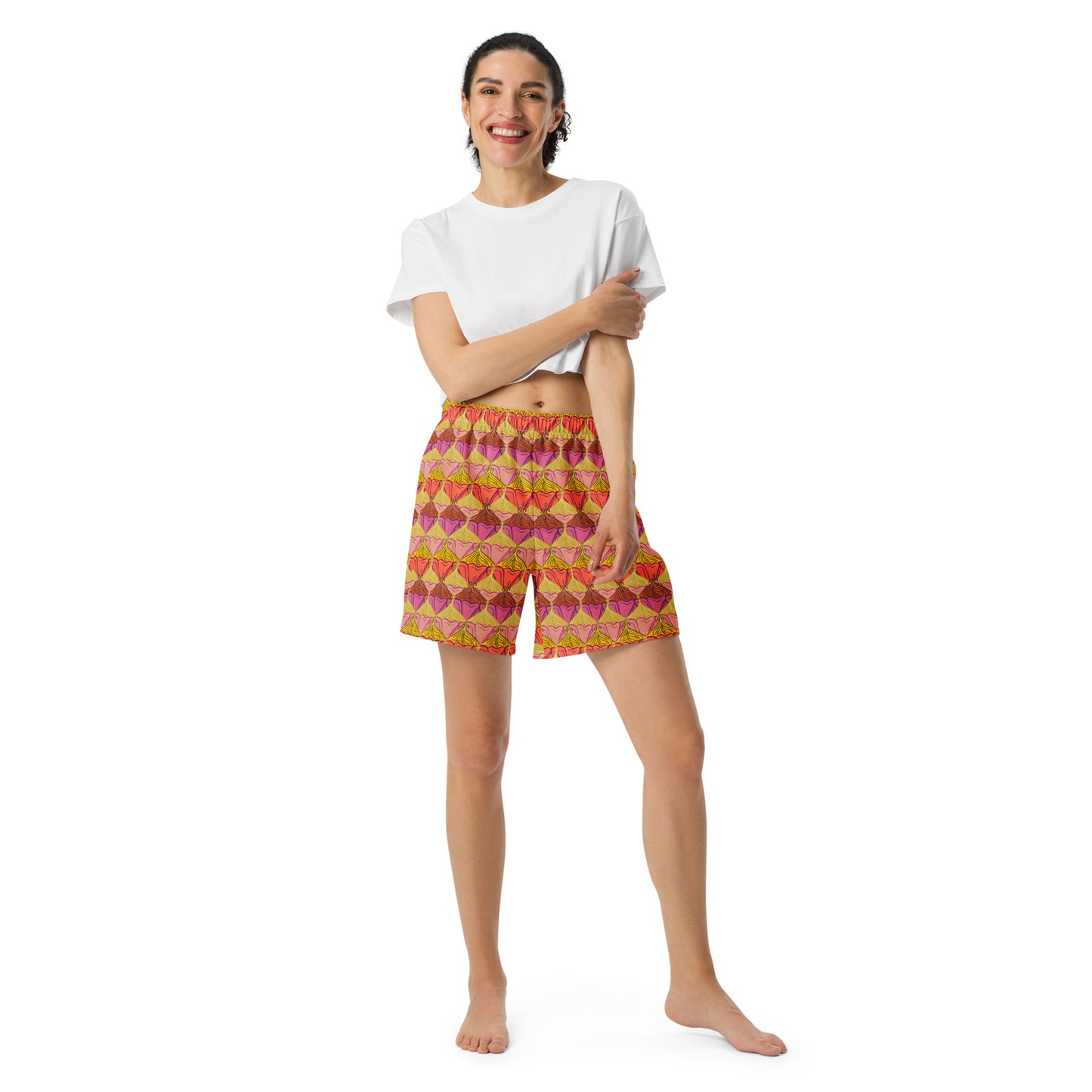 Sa Fluer {Sunset} All-Over Print Unisex Athletic Long Shorts [Sizes 2XS-6XL] [FREE SHIPPING]