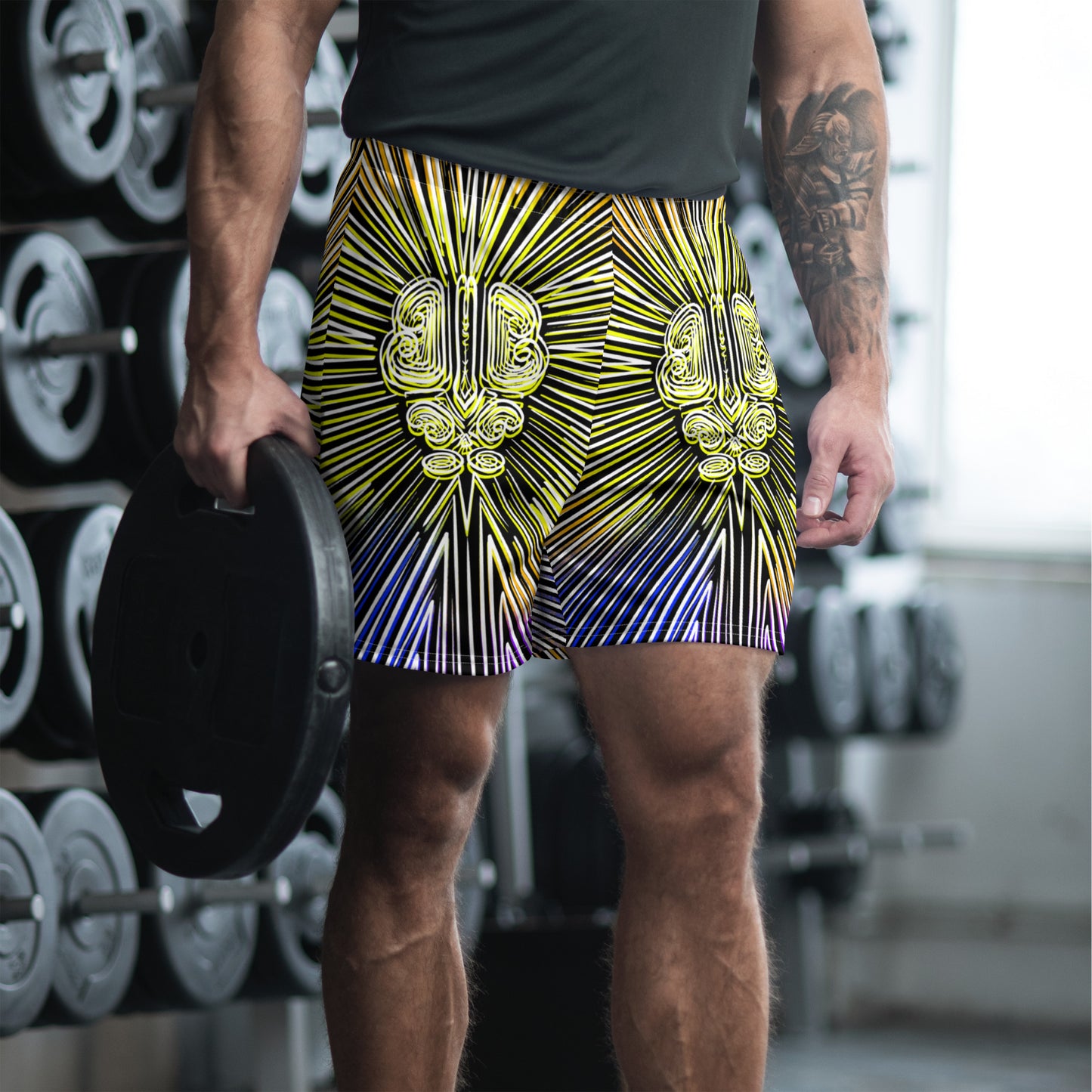 Trapdoor All-Over Print Unisex Athletic Long Shorts [Sizes 2XS-6XL] [FREE SHIPPING]